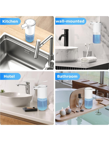 Pack de 2 dispensadores de jabón automático VZZNN 400ml