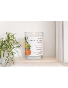 Vela de Cera de Soja Vegana B.B. Wellness 255 g Naranja Dulce Limón 2