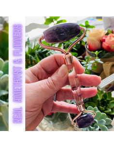 Rodillo de Jade de Amatista OTYLAND 1 pieza Púrpura 2