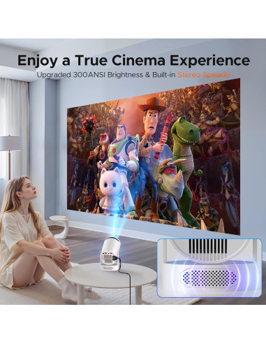 Mini Proyector Portátil CAMWORLD 4K WiFi Bluetooth 300 ANSI