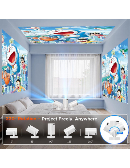 Mini Proyector Portátil CAMWORLD 4K WiFi Bluetooth 300 ANSI