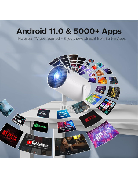 Mini Proyector Portátil CAMWORLD 4K WiFi Bluetooth 300 ANSI