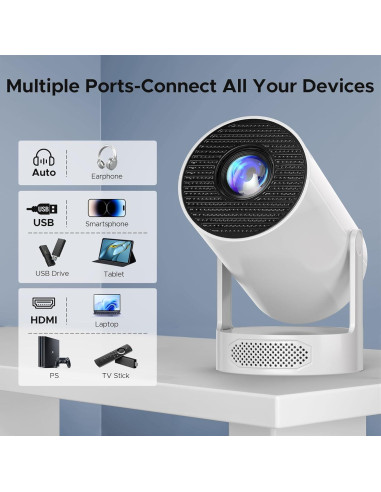 Mini Proyector Portátil CAMWORLD 4K WiFi Bluetooth 300 ANSI