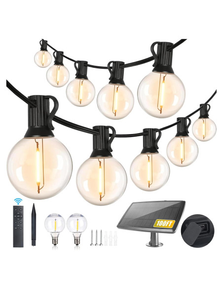 Luces de Cadena Solares 30 Bombillas LED Yusist 100FT