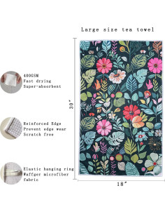 Toalla de cocina Arbioli de microfibra 76x46 cm ultra absorbente 2