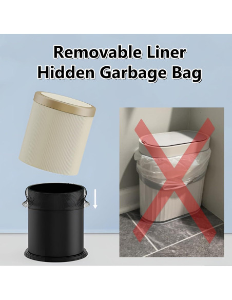 Cubo de Basura Automático URALFA 10.5L Blanco Crema con Sensor