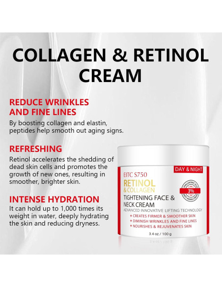 Crema de Retinol Anti-Envejecimiento ZDQULX 100 ml con Colágeno