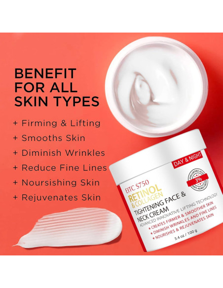 Crema de Retinol Anti-Envejecimiento ZDQULX 100 ml con Colágeno