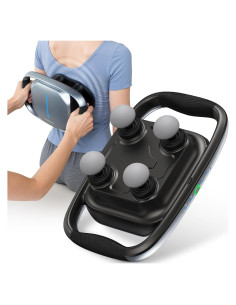 Pistola de Masaje RENPHO PUK-R-WMG11-GY, 4 Cabezas, 12V