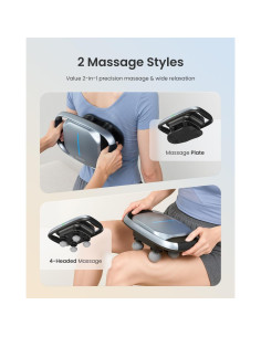 Pistola de Masaje RENPHO PUK-R-WMG11-GY, 4 Cabezas, 12V 2