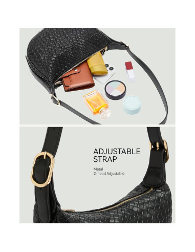 Bolso Cruzado BOSTANTEN para Mujeres - Negro Pequeño, 26.4x8.4x17.5cm