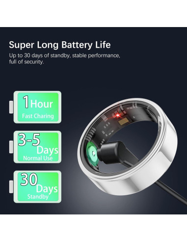 Anillo Inteligente Duobuy para Salud y Fitness - Monitoreo Cardíaco, Sueño y Actividad