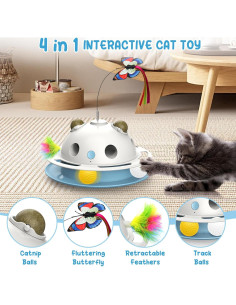 Juguete Interactivo Automático para Gatos SPOVEN 4 en 1 USB 2