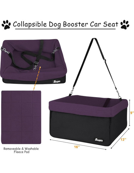 Asiento Elevador para Perros Jespet Púrpura 40.6x33x22.9cm