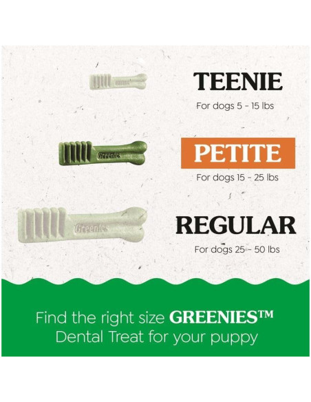 Golosinas Dentales para Cachorros Greenies Puppy 340g