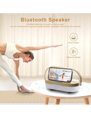 Lámpara de Noche Táctil iGaur con Cargador Inalámbrico 4 en 1