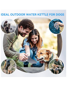 Botella de Agua para Perros NAMSAN 800ML Silicona Gris 2