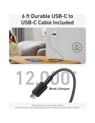 Cargador Anker Nano 30W USB-C Rápido para iPhone 16/17