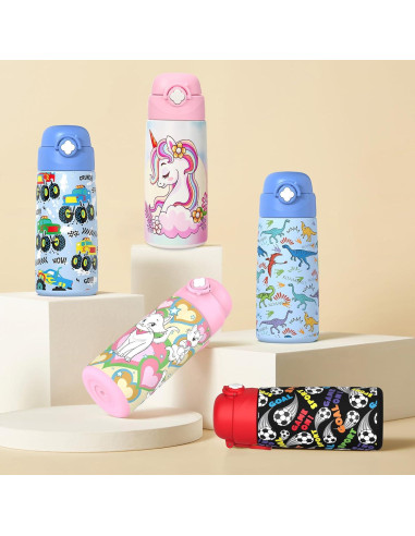 Botella de Agua Aislada Ntswasd Unicornio 0.47L Acero Inoxidable