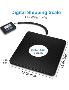 Báscula Digital de Envío Fuzion 200kg x 10g con Pantalla LCD 2