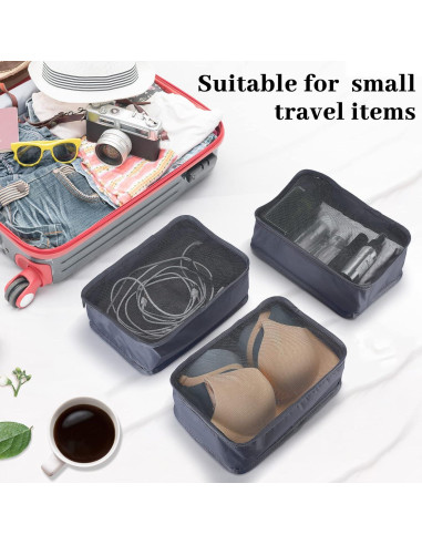 Cubos de Empaque Woanger 12 Pcs para Viaje 30x20x12 cm Gris