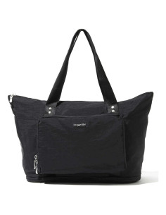 Bolsa Tote Expandible Baggallini 56 cm Nylon Lavable Negro