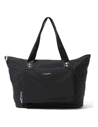 Bolsa Tote Expandible Baggallini 56 cm Nylon Lavable Negro
