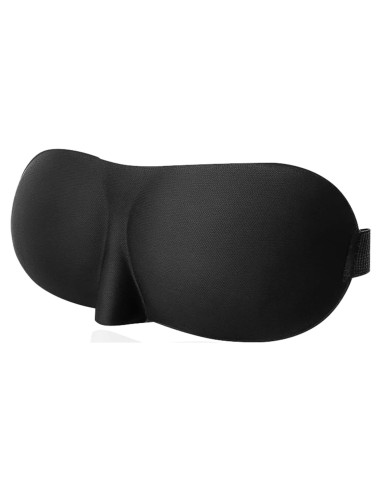 Mascarilla para dormir 3D ISKOVI, negra, ajustable, suave