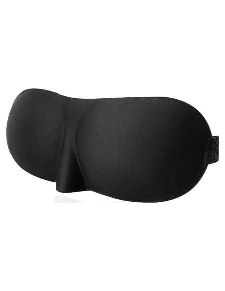 Mascarilla para dormir 3D ISKOVI, negra, ajustable, suave