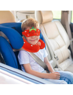 Almohada de Cuello para Niños MissSoul Fresa Roja Espuma Viscoelástica 2