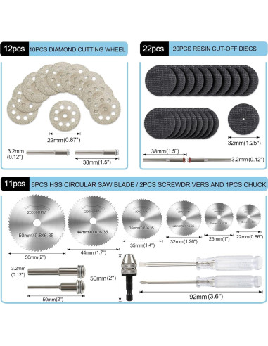 Kit de Accesorios para Herramienta Rotativa HOMEIDOL 76PCS