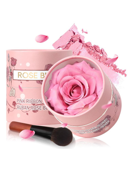 Rubor Crema a Polvo HOSAILY Rosa Suave 3D - Acabado Natural