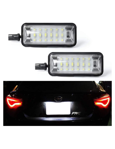 Gempro Luces LED de Placa de Licencia 2-Pack para Toyota/Subaru