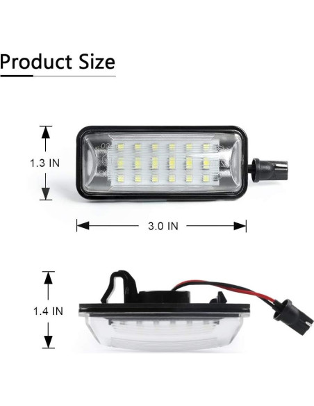 Gempro Luces LED de Placa de Licencia 2-Pack para Toyota/Subaru