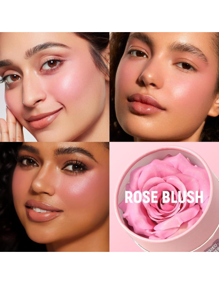 Rubor Crema a Polvo HOSAILY Rosa Suave 3D - Acabado Natural