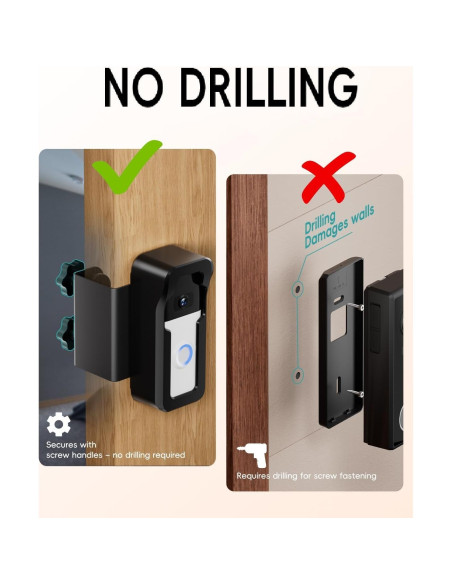 Soporte Anti-Robo ZUMIMALL para Timbre de Video Sin Taladro