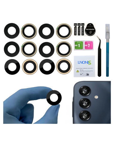 6 Lentes de Cristal de Cámara Trasera Samsung Galaxy A16 4G/5G