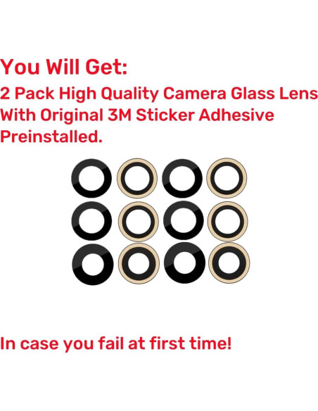 6 Lentes de Cristal de Cámara Trasera Samsung Galaxy A16 4G/5G
