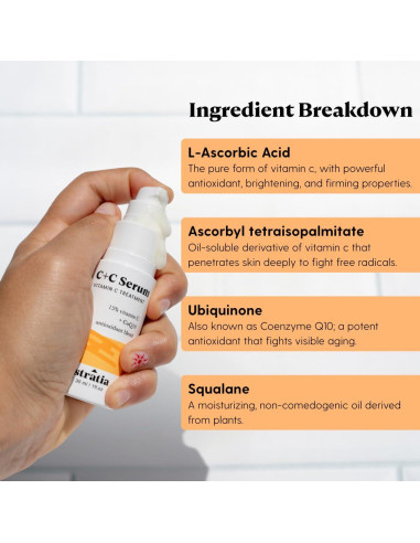 Suero Facial Antioxidante Stratia C+C 15% Vitamina C 29.57 ml