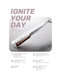 Plancha de Pelo ROSILY Titanio Nano 1.75" (4.45 cm) Ajustable 2