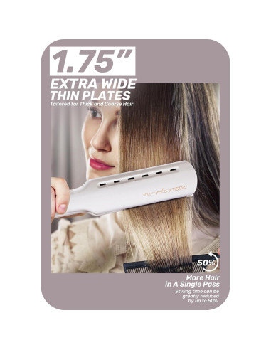 Plancha de Pelo ROSILY Titanio Nano 1.75" (4.45 cm) Ajustable