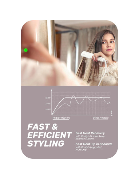 Plancha de Pelo ROSILY Titanio Nano 1.75" (4.45 cm) Ajustable Plancha de Pelo ROSILY Titanio Nano 1.75" (4.45 cm) Ajustable