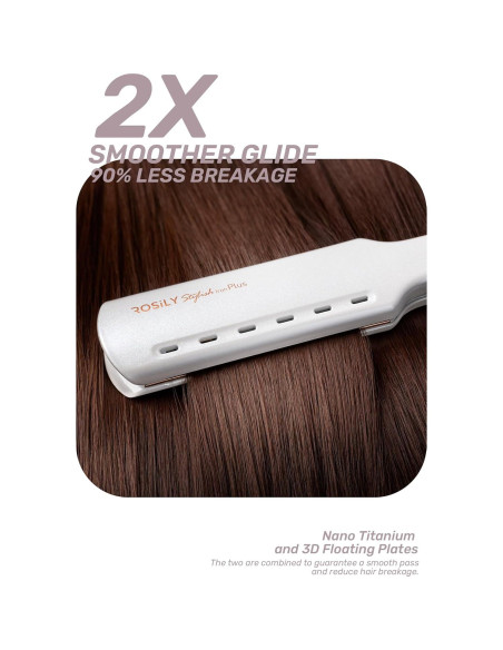 Plancha de Pelo ROSILY Titanio Nano 1.75" (4.45 cm) Ajustable Plancha de Pelo ROSILY Titanio Nano 1.75" (4.45 cm) Ajustable