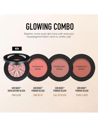 bareMinerals Gen Nude Rubor Prensado 6g - Vegano y Libre de Talco
