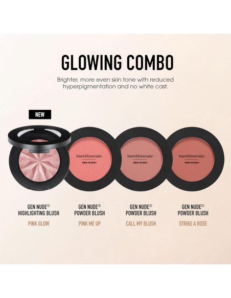 bareMinerals Gen Nude Rubor Prensado 6g - Vegano y Libre de Talco