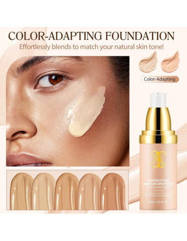 Base 4 en 1 WLCTJIAYOU SPF 50+, Hidratante y Ligera 30g