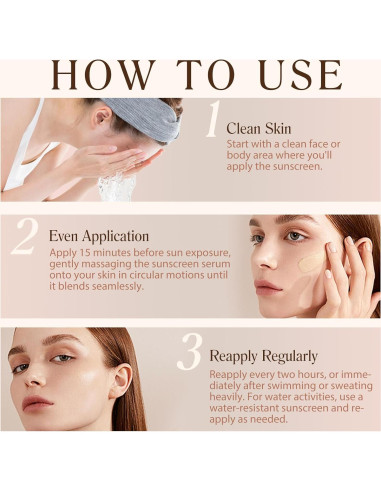 Base 4 en 1 WLCTJIAYOU SPF 50+, Hidratante y Ligera 30g