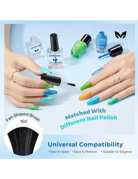 Capa Superior Esmalte de Uñas Morovan Transparente Secado Rápido