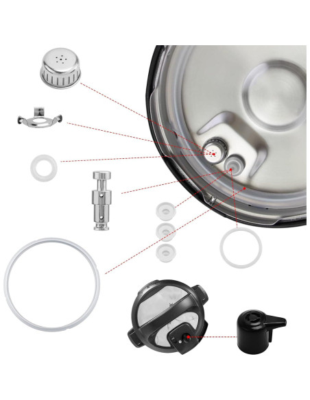 Juego de Piezas de Repuesto BOXOB para Instant Pot Duo 8 Qt
