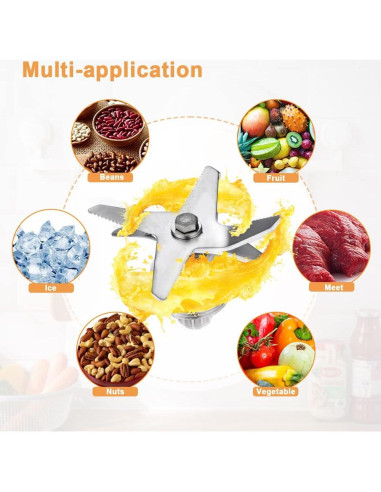 Cuchilla de Licuadora Húmeda Hicello 6 Cuchillas Acero Inoxidable